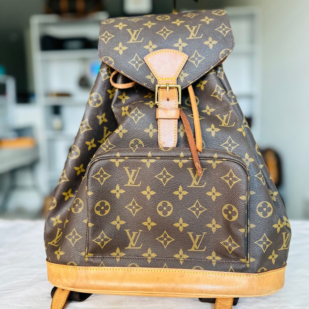 Louis Vuitton Brown Monogram Monsouris GM Backpack EUC! COA INCLUDED!